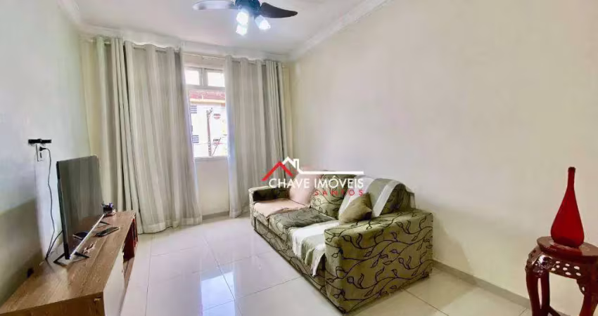 Apartamento com 2 dormitórios à venda, 60 m² por r$ 345.000,00 - marapé - santos/sp