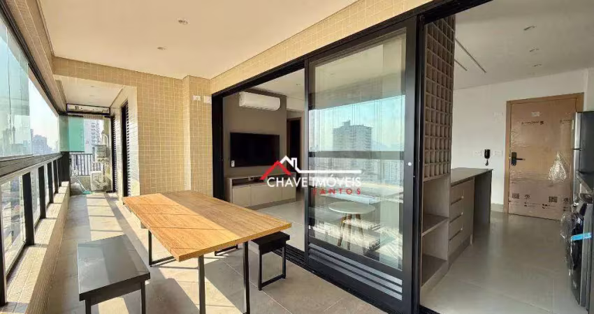 Apartamento com 2 dormitórios à venda, 75 m² por r$ 1.012.000,00 - josé menino - santos/sp