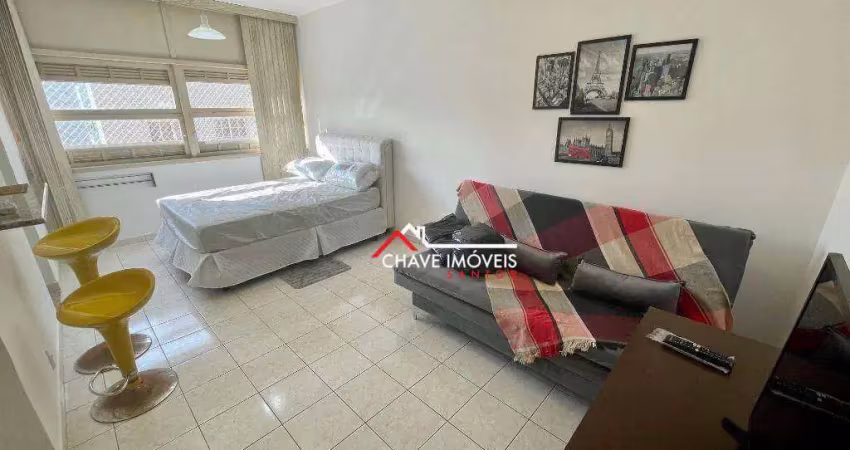 Studio para alugar, 40 m² por r$ 3.200/mês - gonzaga - santos/sp