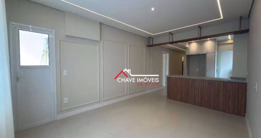Apartamento com 2 dormitórios à venda, 93 m² por r$ 720.000,00 - boqueirão - santos/sp
