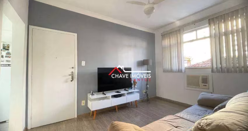 Apartamento com 2 dormitórios à venda, 60 m² por r$ 455.800,00 - embaré - santos/sp