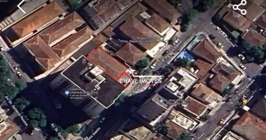 Terreno à venda, 525 m² por r$ 6.500.000,00 - ponta da praia - santos/sp