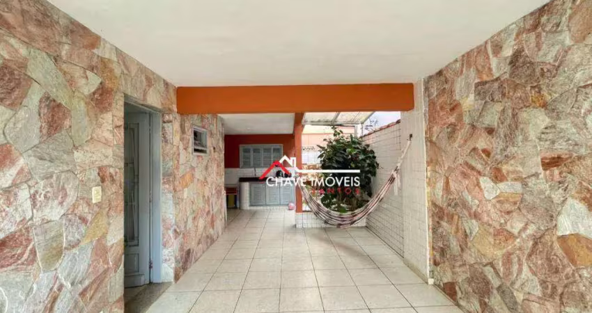 Casa com 3 dormitórios para alugar, 165 m² por r$ 6.500,02/mês - campo grande - santos/sp