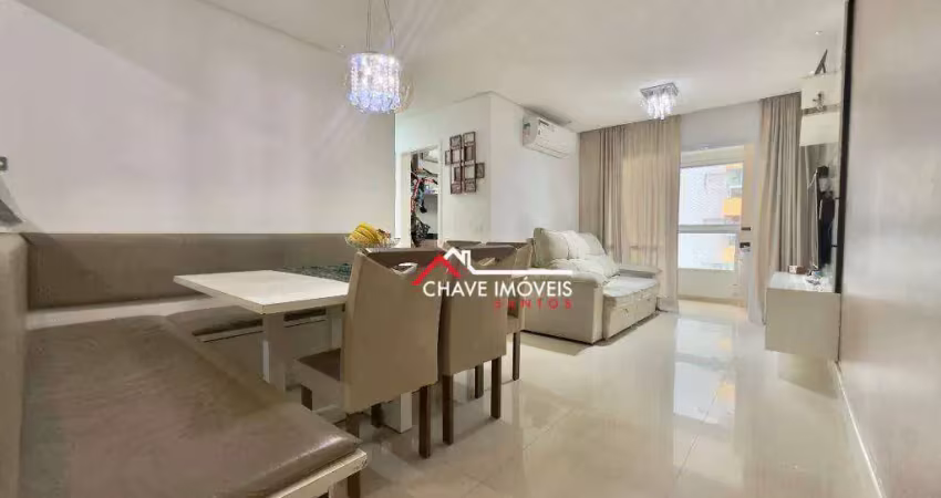 Apartamento com 3 dormitórios à venda, 77 m² por r$ 700.000,00 - ponta da praia - santos/sp