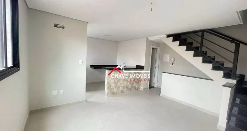 Village com 2 dormitórios à venda, 95 m² por r$ 620.000,00 - campo grande - santos/sp