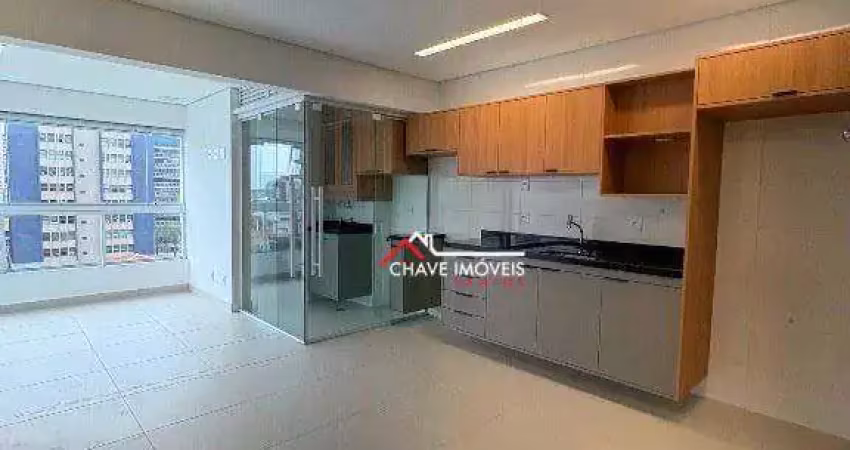 Apartamento com 2 dormitórios para alugar, 72 m² por r$ 4.100,02/mês - campo grande - santos/sp