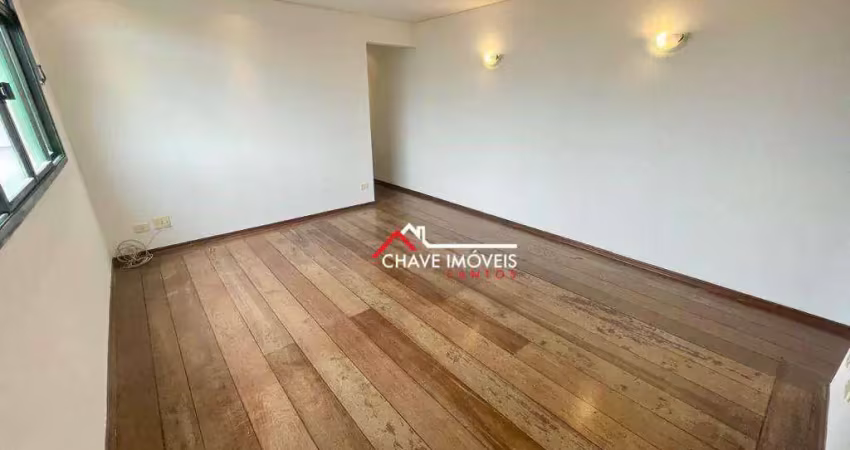Apartamento com 2 dormitórios para alugar, 90 m² por r$ 4.500,01/mês - embaré - santos/sp