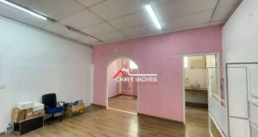 Sala para alugar, 30 m² por r$ 2.000,01/mês - gonzaga - santos/sp