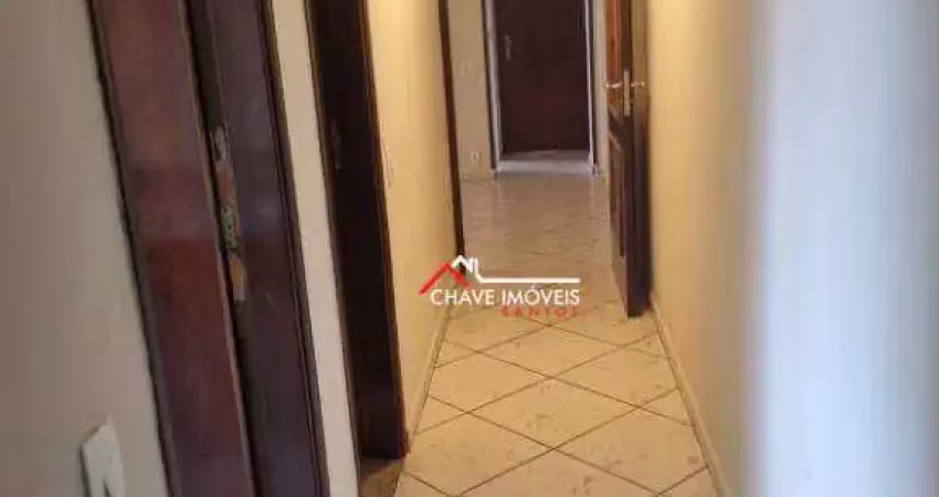 Apartamento com 2 dormitórios para alugar, 94 m² por r$ 3.980,02/mês - campo grande - santos/sp