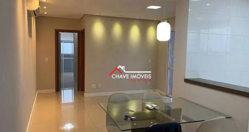 Apartamento com 2 dormitórios para alugar, 86 m² por r$ 6.000,02/mês - gonzaga - santos/sp