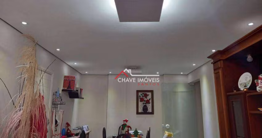 Apartamento com 2 dormitórios à venda, 119 m² por R$ 610.000,00 - Aparecida - Santos/SP