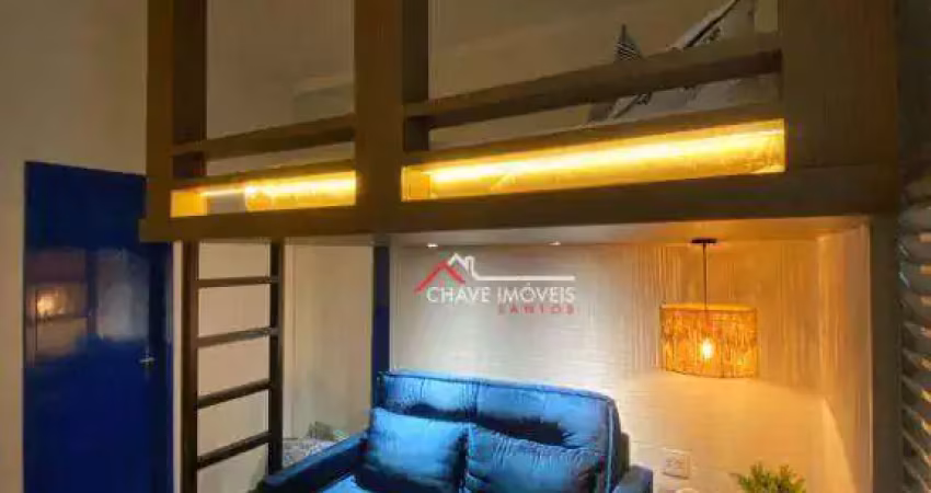 Kitnet com 1 dormitório, 28 m² - venda por r$ 305.000,00 ou aluguel por r$ 2.800,02/mês - embaré - santos/sp
