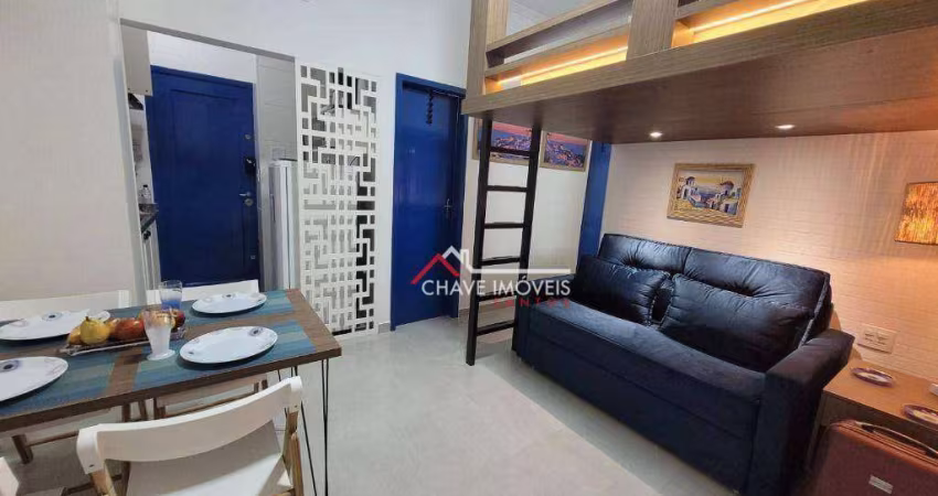 Kitnet com 1 dormitório à venda, 28 m² por R$ 310.000,00 - Embaré - Santos/SP