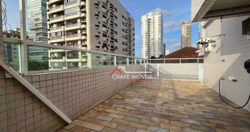 Apartamento Garden com 3 dormitórios, 168 m² - venda por R$ 1.550.000,00 ou aluguel por R$ 18.500,02/mês - Gonzaga - Santos/SP