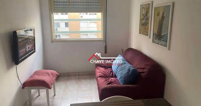 Apartamento com 1 dormitório à venda, 45 m² por r$ 320.000,00 - boqueirão - santos/sp