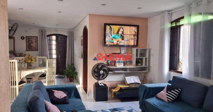 Sobrado com 3 dormitórios à venda, 182 m² por R$ 870.000,00 - Estuário - Santos/SP
