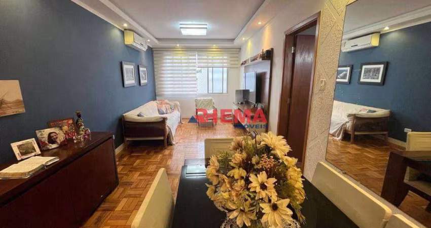 Apartamento com 2 dormitórios à venda, 87 m² por R$ 630.000,00 - Boqueirão - Santos/SP