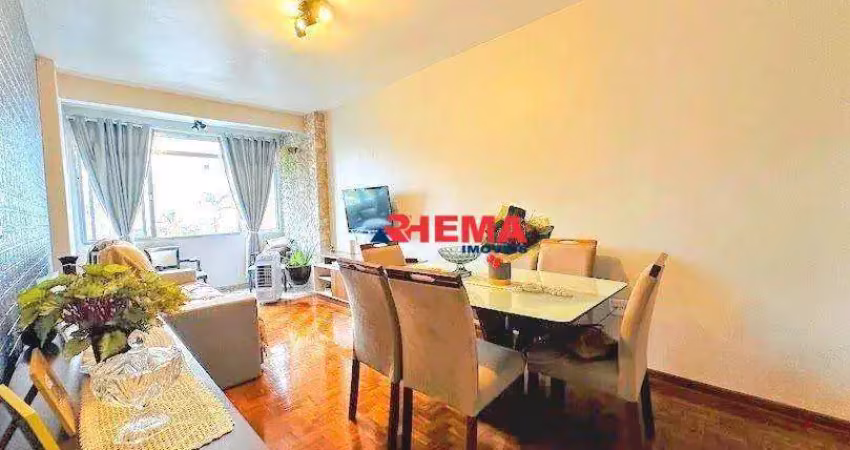 Apartamento com 3 dormitórios à venda, 130 m² por r$ 597.000,00 - gonzaga - santos/sp