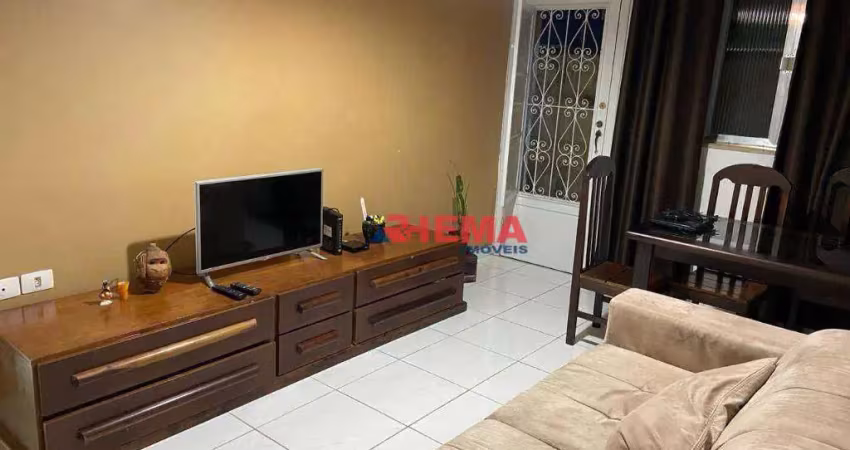 Apartamento com 1 dormitório à venda, 56 m² por r$ 250.000,00 - macuco - santos/sp