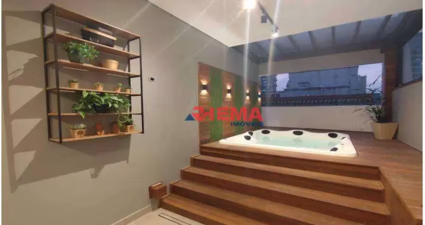 Cobertura com 3 dormitórios à venda, 191 m² por R$ 1.810.000,00 - Pompéia - Santos/SP