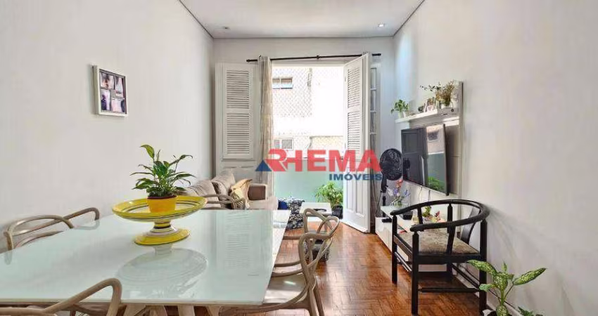 Apartamento com 2 dormitórios à venda, 76 m² por R$ 398.000,00 - Boqueirão - Santos/SP