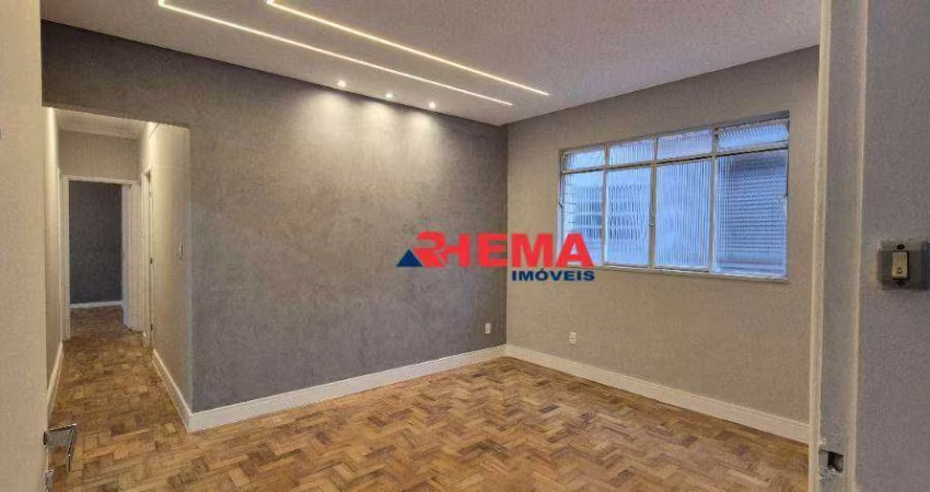 Apartamento com 3 dormitórios para alugar, 80 m² por R$ 4.200,01/mês - Embaré - Santos/SP