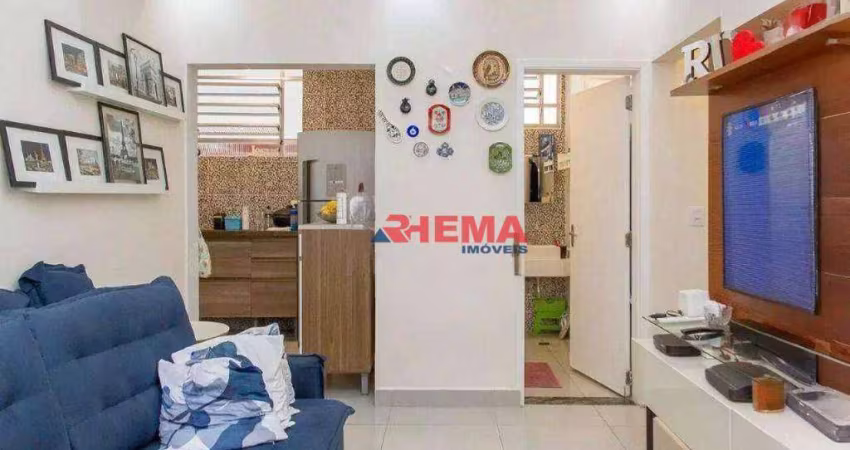 Apartamento com 2 dormitórios à venda, 65 m² por R$ 480.000,00 - Embaré - Santos/SP