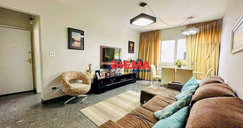 Apartamento com 2 dormitórios à venda, 103 m² por r$ 590.000,00 - aparecida - santos/sp