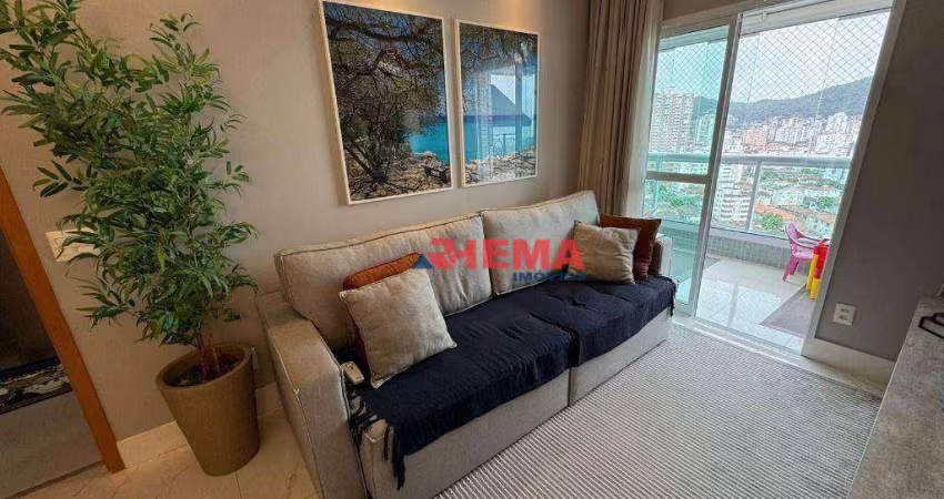 Apartamento para alugar, 74 m² por R$ 8.000,02/mês - Gonzaga - Santos/SP
