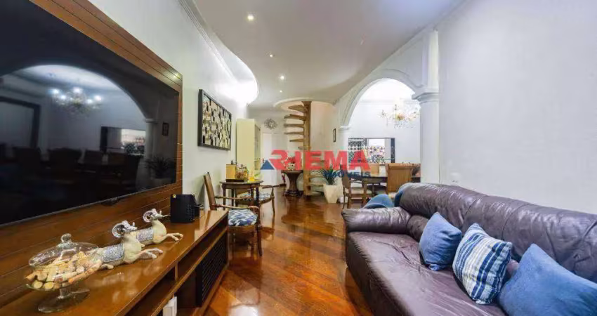 Cobertura com 3 dormitórios à venda, 195 m² por R$ 1.300.000,00 - Aparecida - Santos/SP