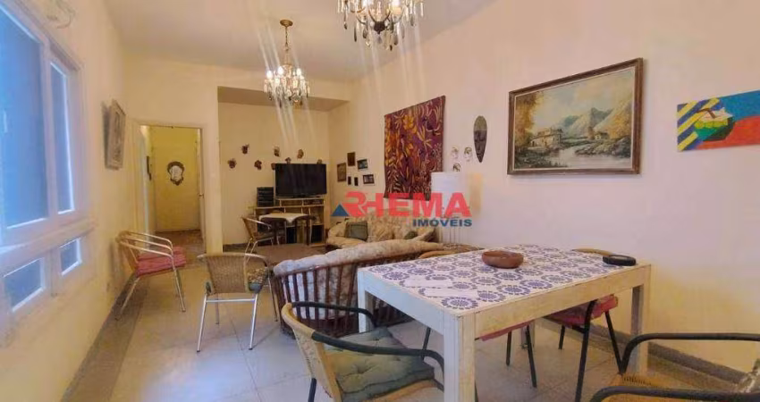 Apartamento com 3 dormitórios para alugar, 170 m² por R$ 4.700,01/mês - Gonzaga - Santos/SP