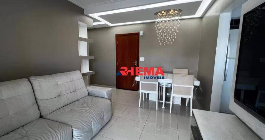 Apartamento com 2 dormitórios para alugar, 85 m² por R$ 5.200,02/mês - Campo Grande - Santos/SP