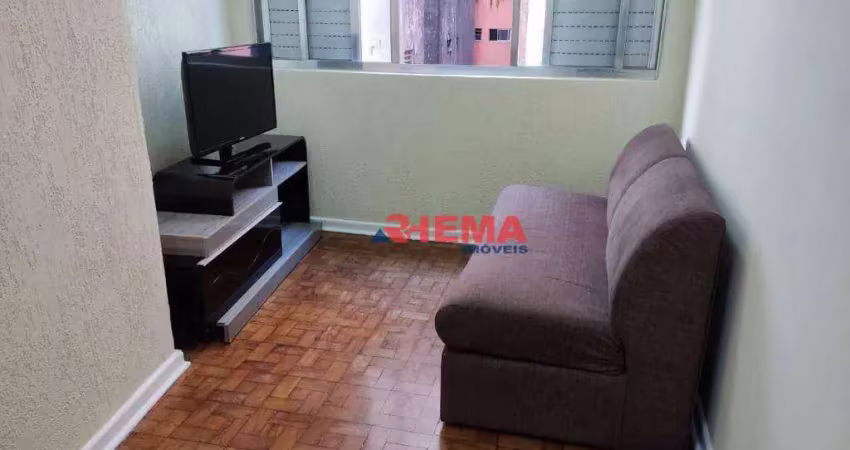 Apartamento com 1 dormitório para alugar, 42 m² por R$ 1.900,02/mês - Itararé - São Vicente/SP
