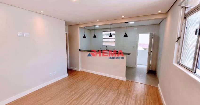 Apartamento com 2 dormitórios à venda, 70 m² por R$ 425.000,00 - Boqueirão - Santos/SP