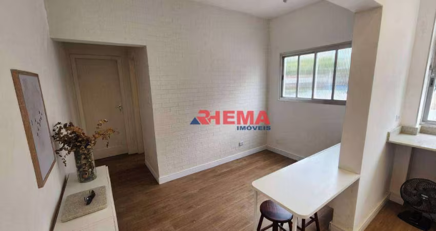 Apartamento com 1 dormitório à venda, 48 m² por R$ 400.000,00 - Boqueirão - Santos/SP