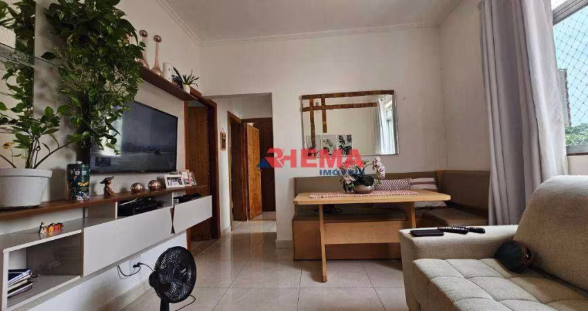 Apartamento com 2 dormitórios à venda, 50 m² por R$ 420.000,00 - Embaré - Santos/SP