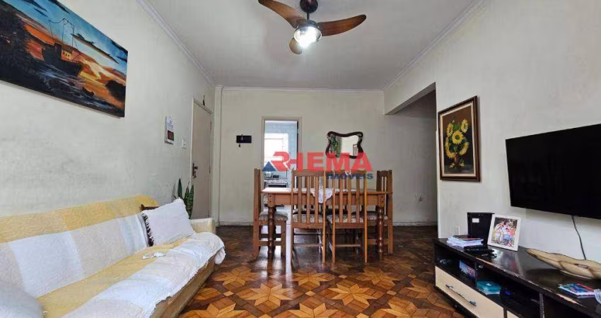 Apartamento com 3 dormitórios à venda, 86 m² por R$ 520.000,00 - Campo Grande - Santos/SP