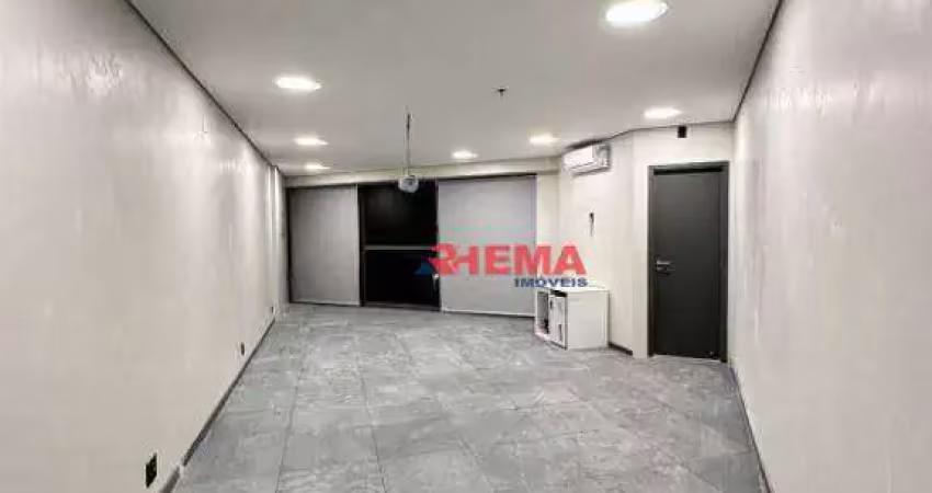 Sala para alugar, 42 m² por r$ 5.783,00/mês - valongo - santos/sp