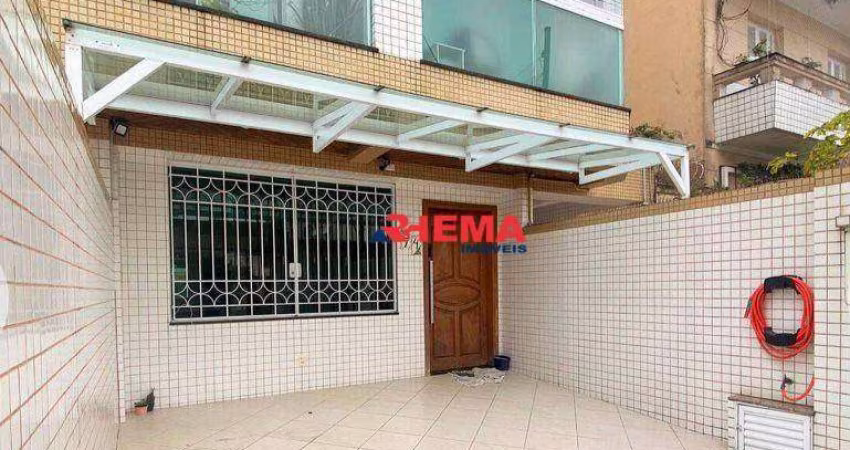 Casa com 4 dormitórios para alugar, 254 m² por R$ 6.000,01/mês - Marapé - Santos/SP