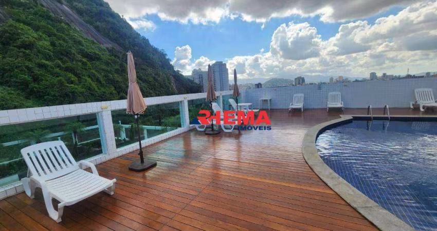 Apartamento com 2 dormitórios para alugar, 68 m² por R$ 4.400,02/mês - Marapé - Santos/SP
