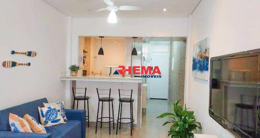 Apartamento com 1 dormitório à venda, 40 m² por R$ 360.000,00 - Boqueirão - Santos/SP