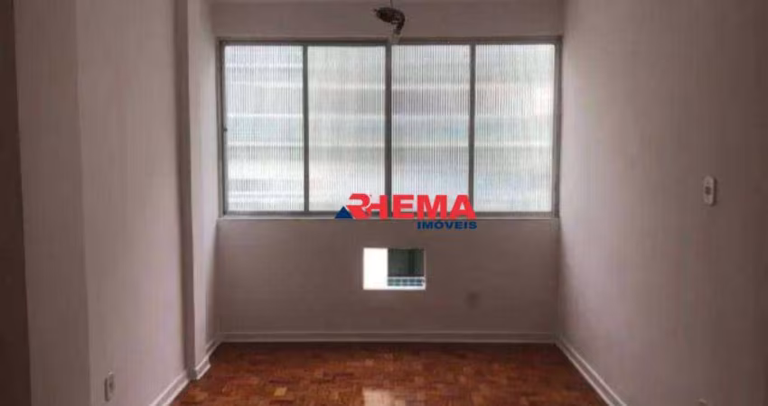 Apartamento com 1 dormitório para alugar, 38 m² por R$ 2.580,00/mês - Gonzaga - Santos/SP