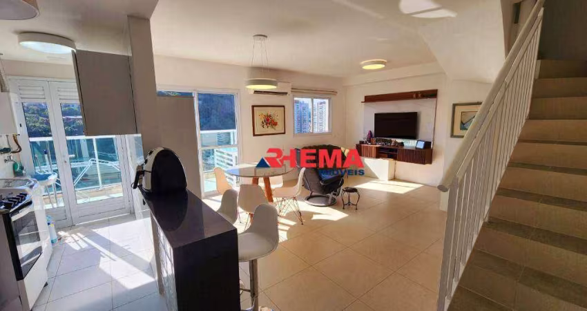 Apartamento Duplex com 2 dormitórios à venda, 87 m² por R$ 960.000,00 - José Menino - Santos/SP