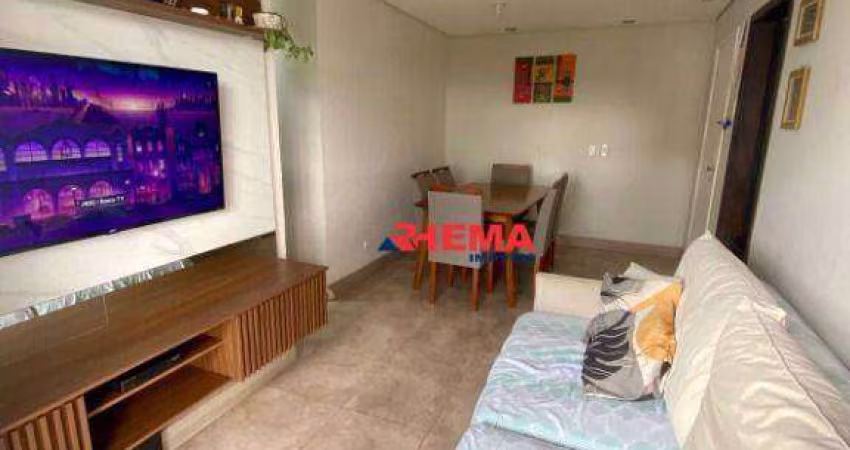 Apartamento com 2 dormitórios à venda, 56 m² por R$ 350.000,00 - Morro de Nova Cintra - Santos/SP
