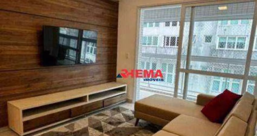 Apartamento com 2 dormitórios para alugar, 85 m² por R$ 6.200,01/mês - Gonzaga - Santos/SP