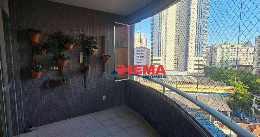 Apartamento com 4 dormitórios para alugar, 202 m² por R$ 10.030,00/mês - Pompéia - Santos/SP
