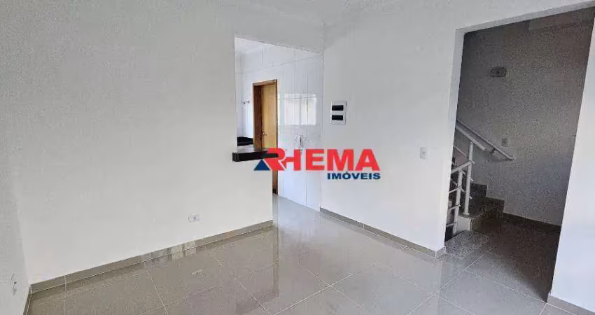 Sobrado com 2 dormitórios à venda, 103 m² por r$ 721.000,00 - marapé - santos/sp