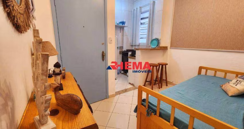 Apartamento com 1 dormitório para alugar, 42 m² por R$ 2.900,02/mês - Boqueirão - Santos/SP