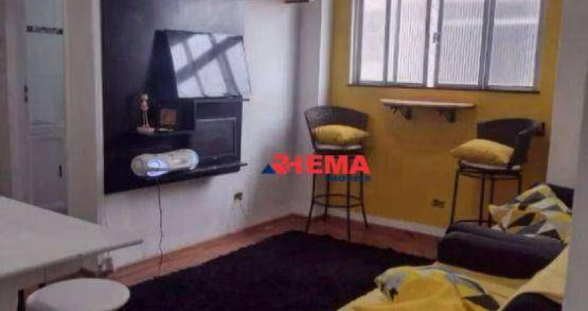 Apartamento com 1 dormitório para alugar, 48 m² por R$ 2.100,01/mês - Centro - São Vicente/SP