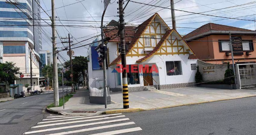 Sobrado com 4 dormitórios para alugar, 256 m² por R$ 24.000,02 - Aparecida - Santos/SP